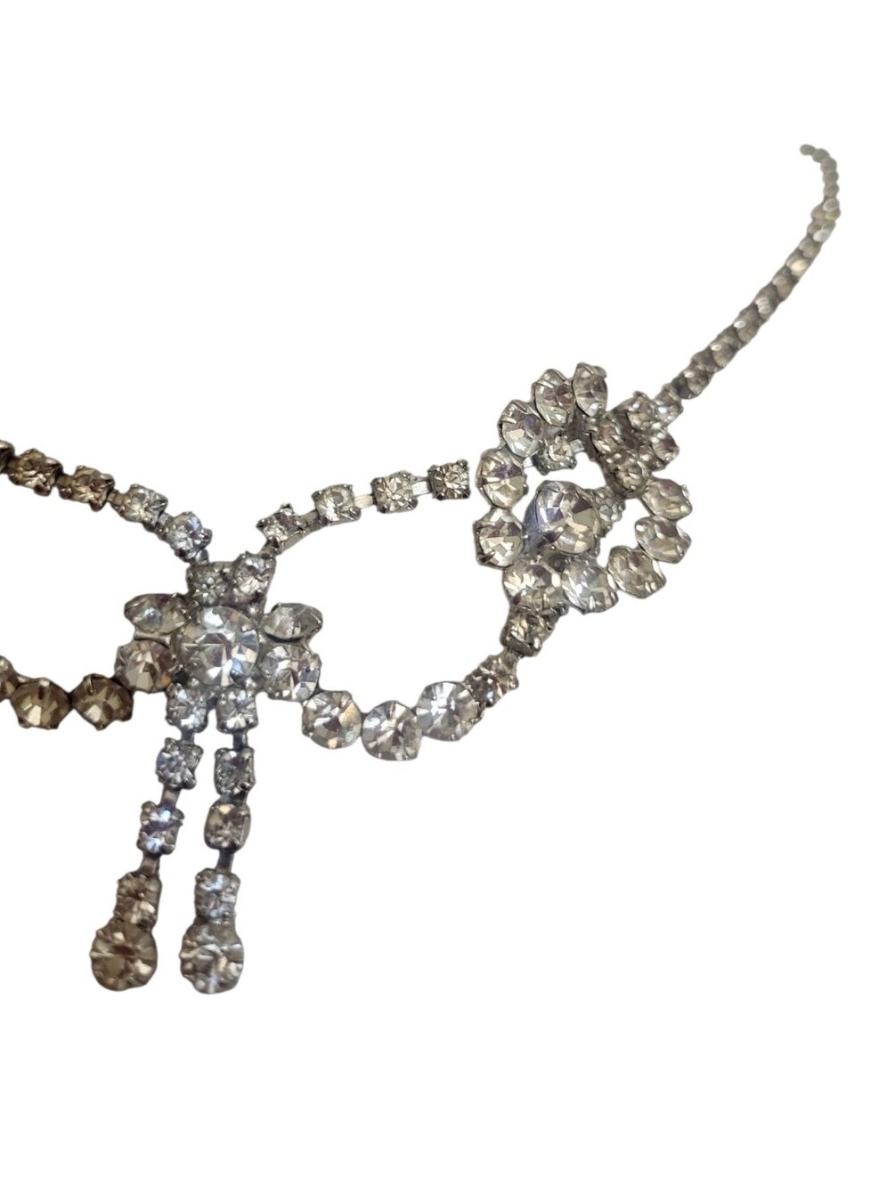 Vintage Rhinestone Choker Style Necklace - Picture 6 of 8
